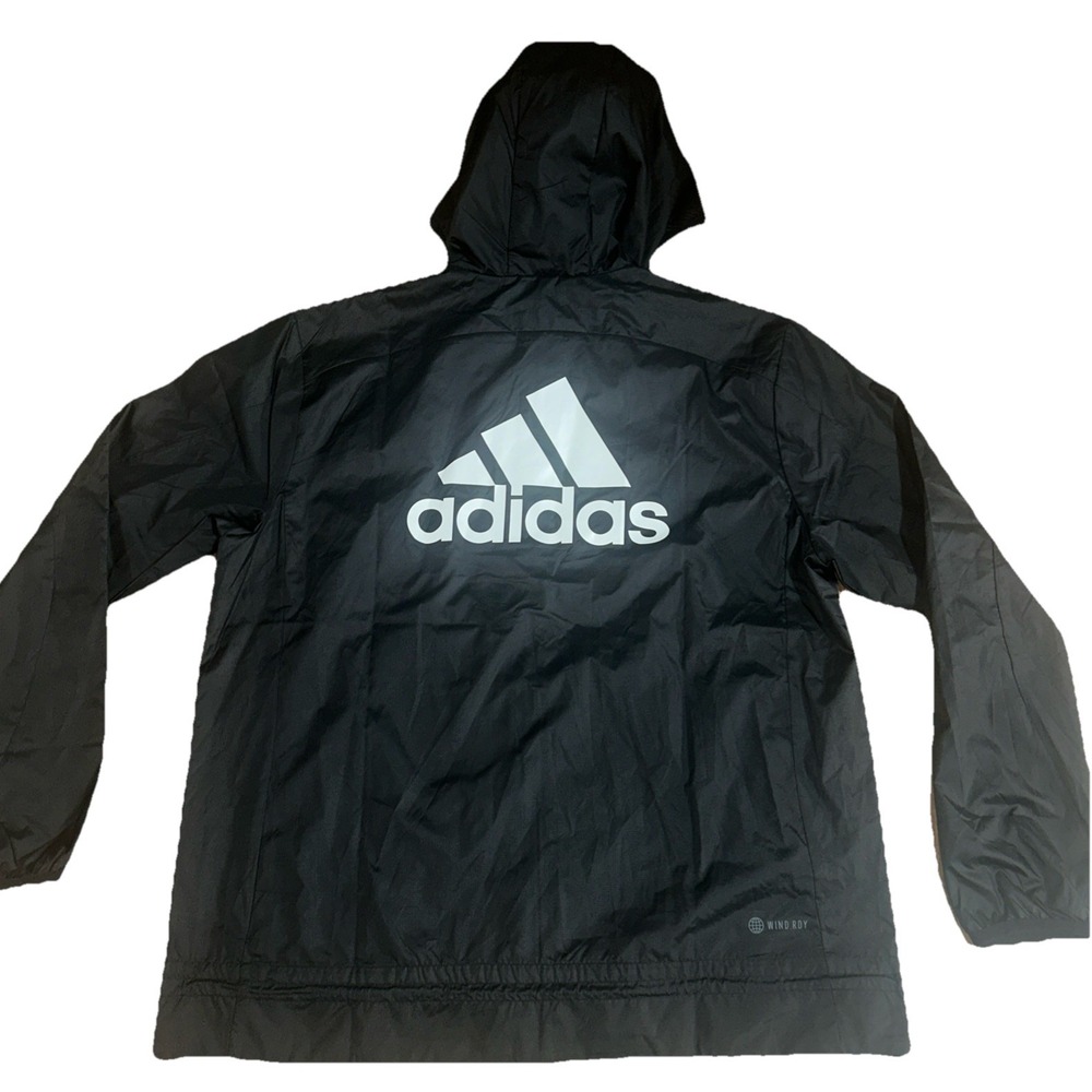 NWT ADIDAS Women's Aeroready‎ Black &White Windbreaker Running Jacket Size Large - Picture 7 of 10